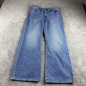 Levis Premium Baggy Boot Jeans Womens 32x27 Blue Medium Wash Mid Rise